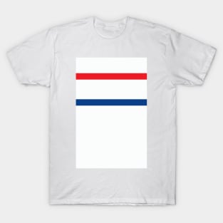 Rangers Retro 2000 White Red Blue Bars Away T-Shirt